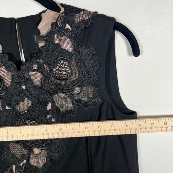 NWT BCBGMAXAZRIA VALENTINE Lace Aplique Sleeveless Black Mini Dress IZD6Y967 XXS - Picture 10 of 16